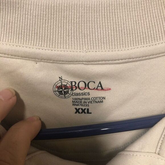 Boca XXL Tan 100% Prima Cotton Polo NWT - Picture 5 of 5